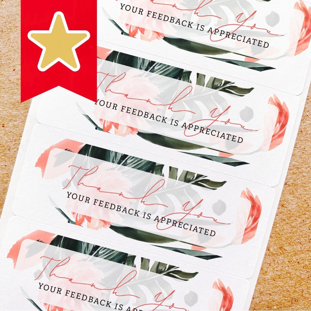 Thank You Labels Stickers for Online sellers 100ct